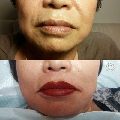 Lip Blushing Semi Permanent Makeup