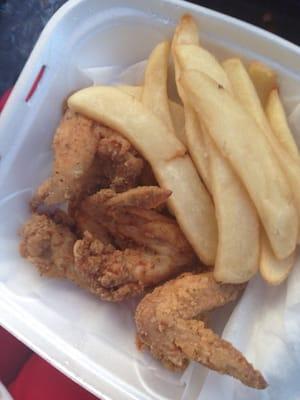 Chicken and fries! Well seasoned!