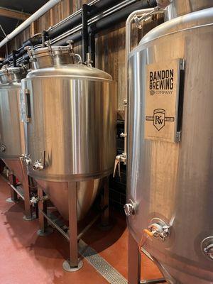 Brandon Brewing has their tanks right in the building. Very cool to see beer making as it happens!