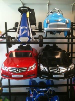 From vintage pedal cars to a kiddie Benz, they have it!