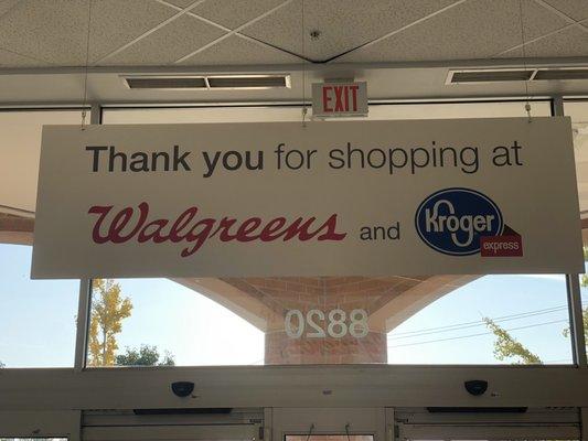 Thanks for shopping at Walgreens and Kroger Express!