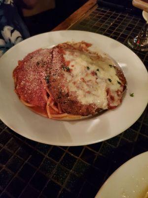 Veal Parmigiano. Veal was so tender and had a nice sweet finish. Sauce was perfect.