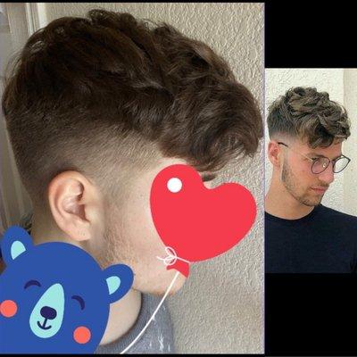 Antonio did a wonderful job recreating this haircut for me, I requested the fade down to a 1 instead of to skin.