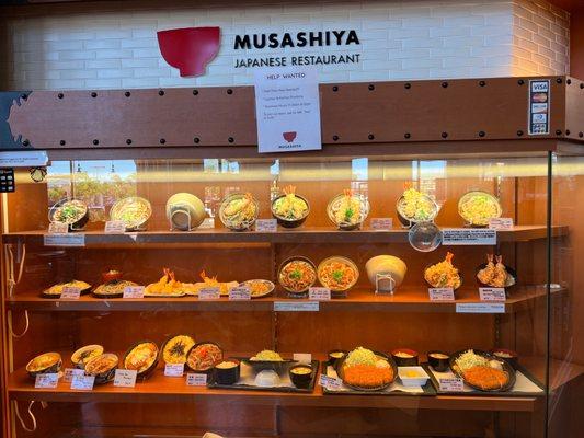 Display of all the type of foods they sell.