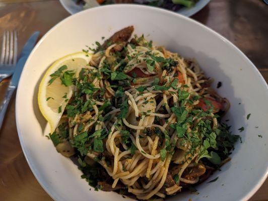 Italian tofu sausage pasta