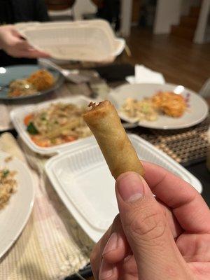 Food overall is pretty good, but just be aware if you order the spring rolls that they are tiny