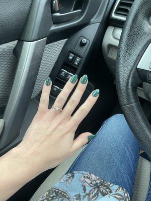 Green Dip Nails