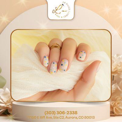 Short nails, big style!  We can transform your short nails into something cute and glamorous.