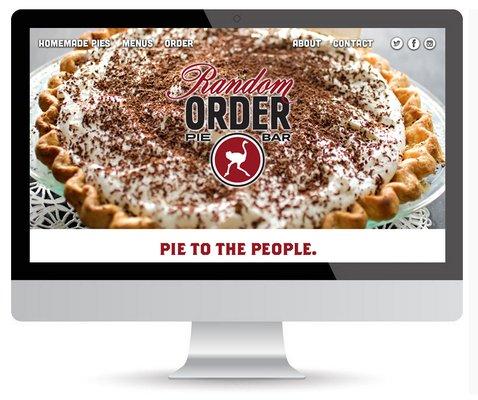 Mobile-friendly website design for Random Order Pie Bar