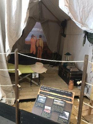 Archaeological dig tent