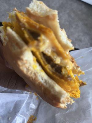 Beef patty with coco bread