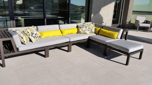 Sunbrella is the fabric of choice for all Outdoor Furniture or Re-Upholstery projects.