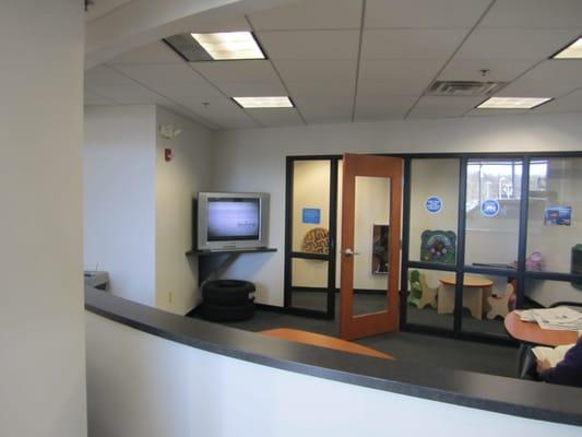 Kids playroom and Customer waiting area at Herb Chambers Honda of Westborough