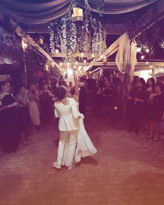 Wedding Reception Dance Floor (right outside of the grain house)