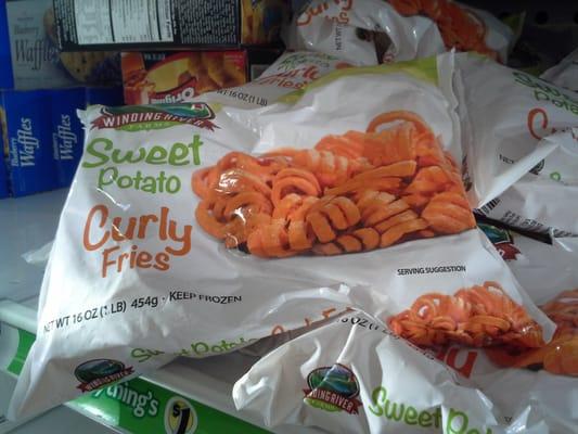 A pound of sweet potato curly fries for a dollar, and no hydrogenated oil!