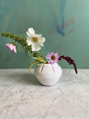 Hand-built ceramic bud vase