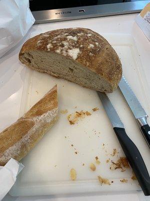 Baguette and Lexington Sourdough breads