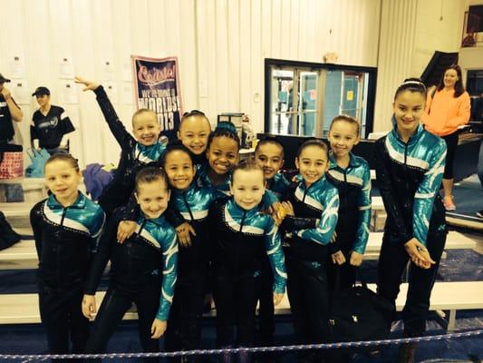 We offer competitive gymnastics programs through level 10