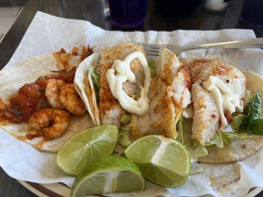 Shrimp and Fish tacos