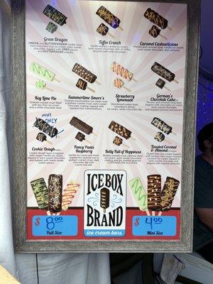 Ice Box Brand Ice Cream Bars