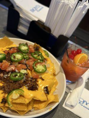 Loaded Nachos w/ Pulled Pork & Captains Punch