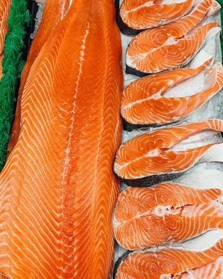 Fresh Atlantic salmon... and King salmon too