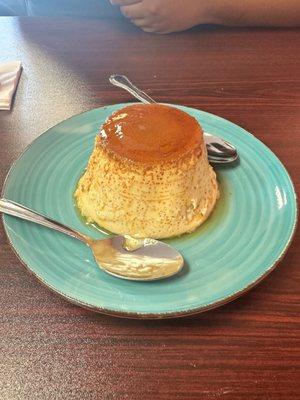 Flan was made in house by the owner. It was the best flan I've ever tasted.