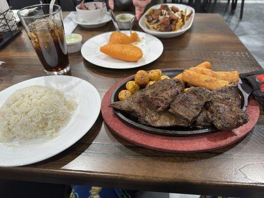 Carne Asada meal.