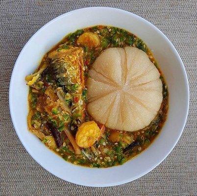 Banku with Okra Soup