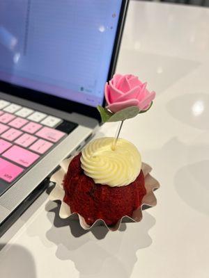 Red velvet cupcake.