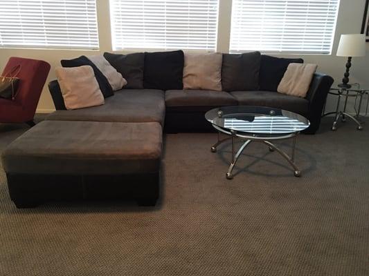 Barnett's cleaned our sectional and carpet to make everything look brand new again!