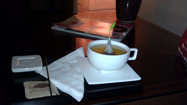 Lemongrass tea before my massage