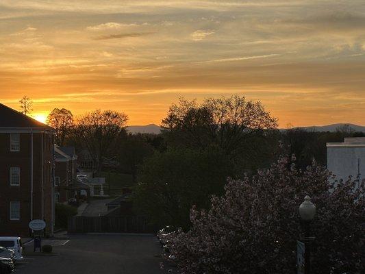 The views on the roof top balcony