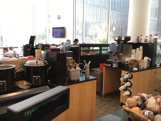 Food Prep Area separates Retail seating from Campus seating.