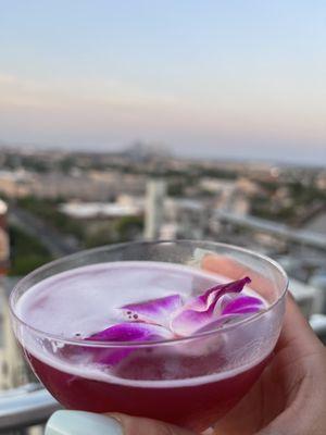 A drink from the balcony