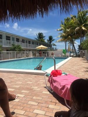 Pool area looking towards the beach.