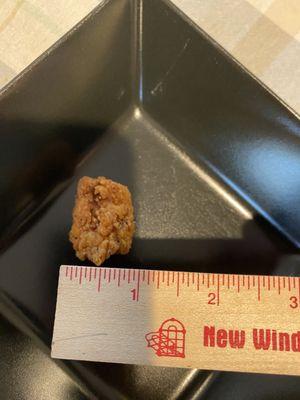 An average size wing.  This costs a $1 a piece.