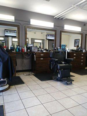 Very clean. Nice barbers. My son just found a new barber here for a long time to come.