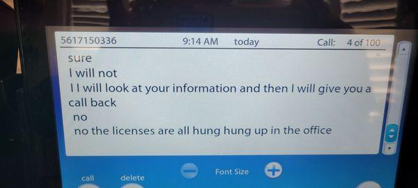 Ms Perguero refused to tell me which FL agency regulates them.  Go into the office and read it myself!