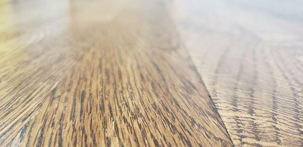 Close up of red oak stained