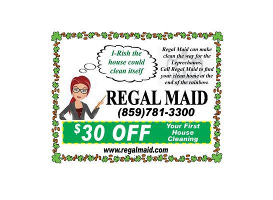 March cleaning special!  Coupon expires 03/31/2020.