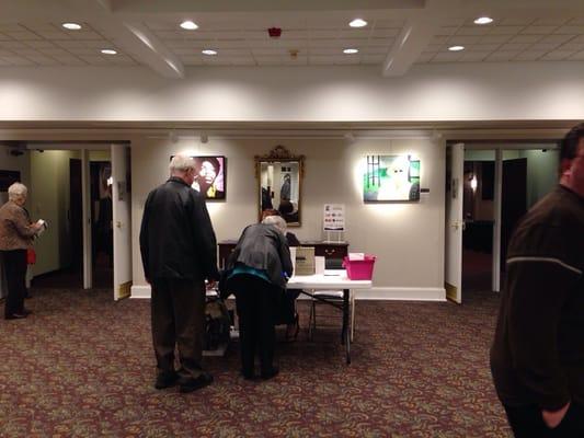 Entrance of GPAC and table for season tickets