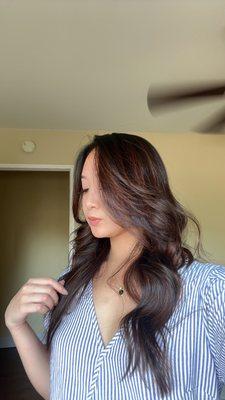 Kevin layered cut and subtle/natural looking balayage