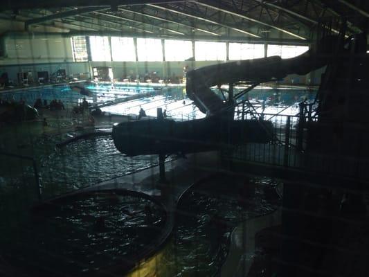 Olympic swimming pool and water slides