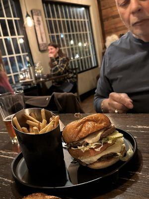 Burger and fries