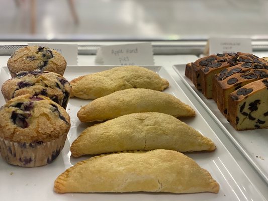 Apple Hand-pies, blueberry muffins, chocolate chip bread...oh my!