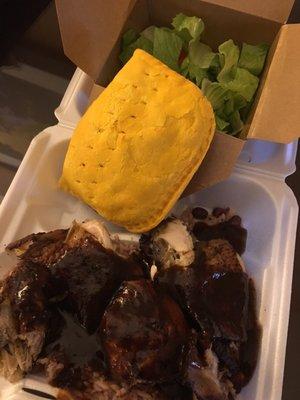 Jerk chicken and Beef patty