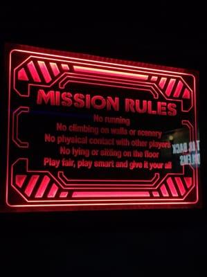 Laser tag Mission rules!