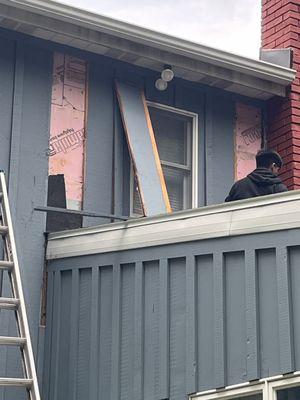 Porch and siding