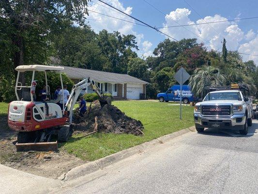 Sewer line replacement